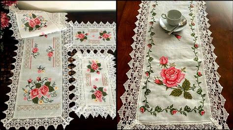 Mind Blowing Cross Stitches Hand Embroidery Table Cloth Designs With