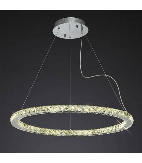 Lámpara colgante Galaxy redonda Large 36W LED 4000K cromo pulido cristal