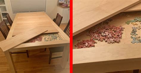 This Amazing Dining Table Has A Hidden Gamepuzzle Compartment Under