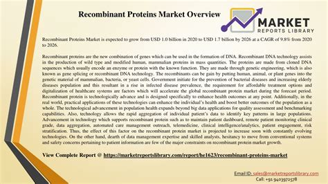 Ppt Recombinant Proteins Marketppt Powerpoint Presentation Free