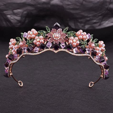 Couronne De Mariage En Cristal Violet La Mode Pour Femmes Diad Mes