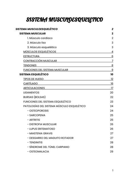 Sistema Músculoesquelético LUISA FERNANDA NUÑEZ HERNANDEZ uDocz