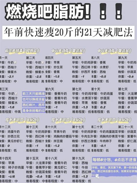 21天减肥法表图片 千图网