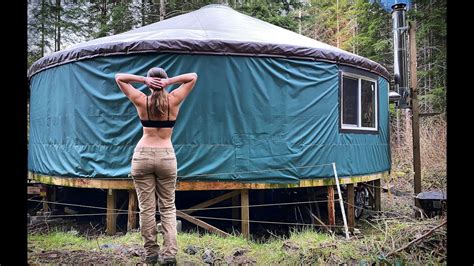 Alone Living Off Grid A Day In My Yurt Life Ep Youtube