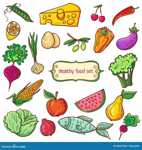 Healthy Food Icon Set