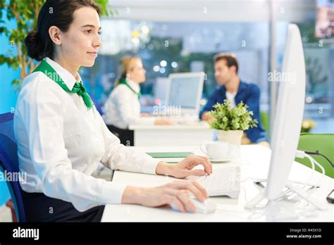 Bank manager concentrated on work Stock Photo - Alamy