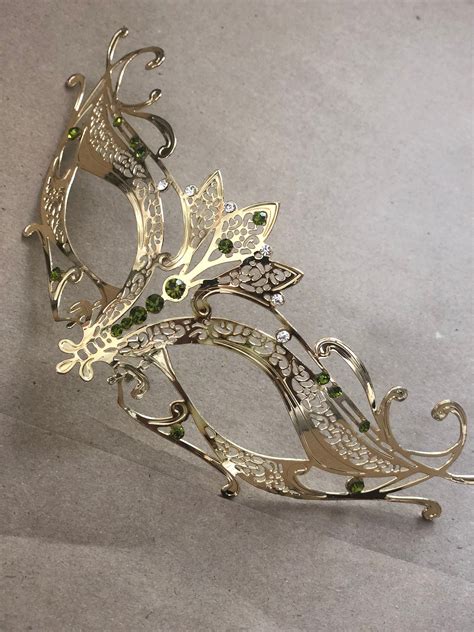 Silver Masquerade Mask Metal Venetian Mask Mardi Gras Mask Women