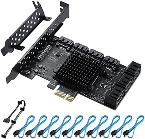 Amazon YBBOTT PCIE SATA 10 Ports Card PCIE To SATA 3 0 6Gbps SATA