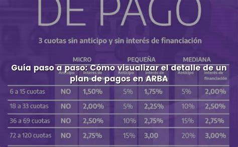 Guía paso a paso Cómo visualizar el detalle de un plan de pagos en