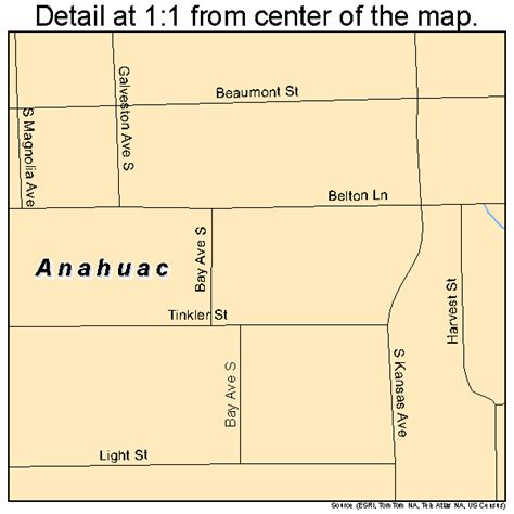 Anahuac Texas Street Map 4803144