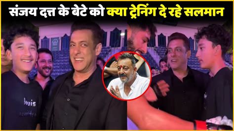 Salman Khan Introduces Sanjay Dutt S Son Shahraan Karate Event At Dubai