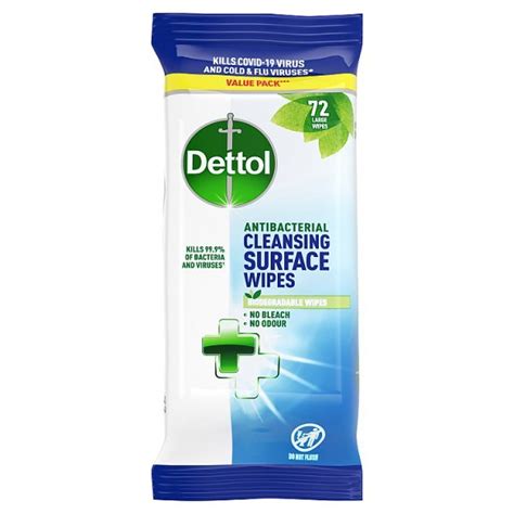 Dettol Antibacterial Cleansing Surface Wipes 72 Large Wipes KwikDrop