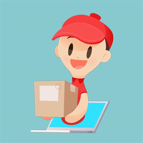 Delivery Man Cartoon 15766409 Vector Art At Vecteezy