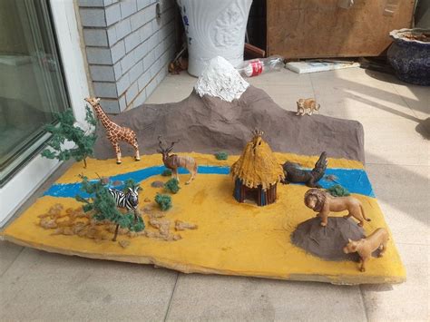 African Savanna Diorama African Savannah Model Made For My Daughter Habitats Projects