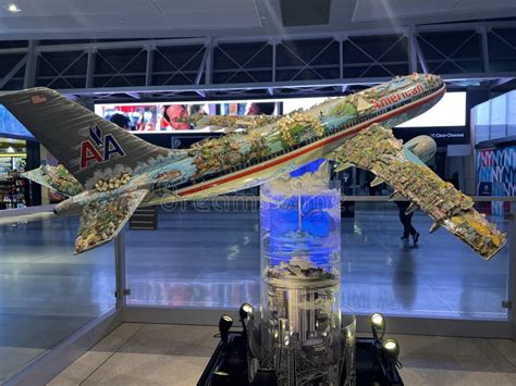 American Airlines Art By Charles Fazzino On Exhibition At Terminal At