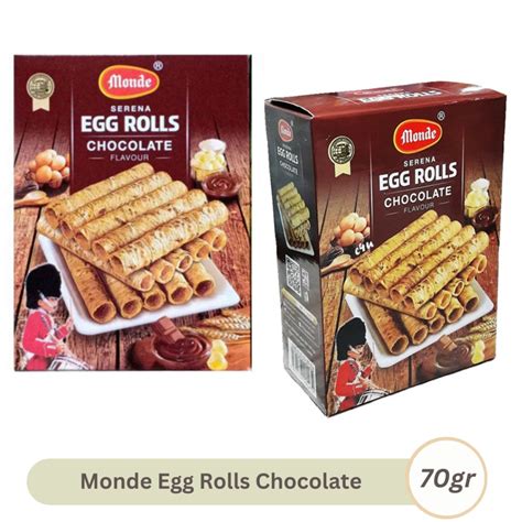 Jual Monde Serena Egg Rolls Chocolate Flavour 70gr Box Kukis Egg Roll