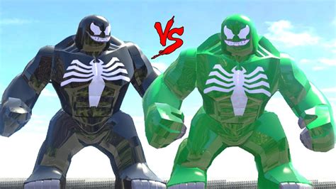 BLACK VENOM VS GREEN VENOM LEGO FIGHT LEGO MARVEL SUPER HEROES