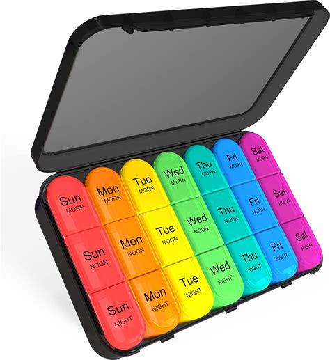 ASprink Pill Organizer 3 Times a Day - Weekly Pill Organizer 3 Times a ...