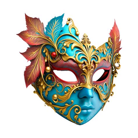 Venetian Mask Light Blue Gold Venetian Mask Light Blue Gold