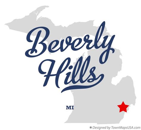 Map of Beverly Hills, MI, Michigan