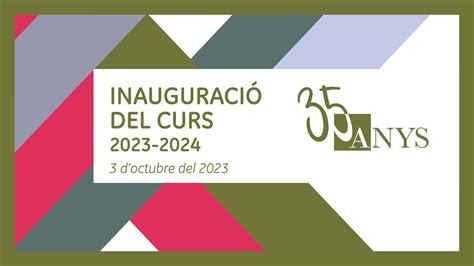 Acte dinauguració del curs acadèmic 2023 2024 i de graduació de la