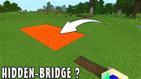 Minecraft Making Hidden Lava Bridge In Minecraft Youtube