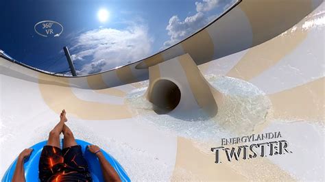 EnergyLandia Twister Single Tube Slide 360 VR POV Onride YouTube