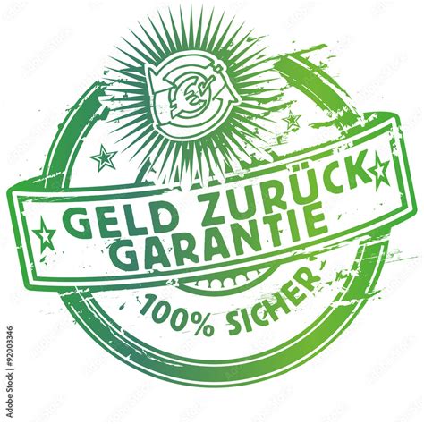 Stempel Mit Geld Zur Ck Garantie Und Kreislauf Stock Vektorgrafik