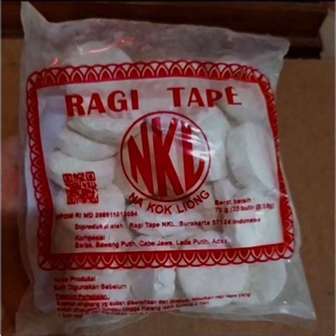 Ragi Tape Nkl 70 Gr Ragi Nkl Ragi Na Kok Liong Fermentasi Tape