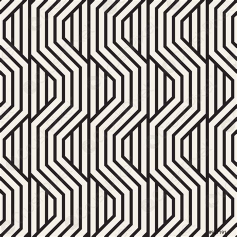 Vector Seamless Geometric Pattern Modern Interlaced Lines Abstract