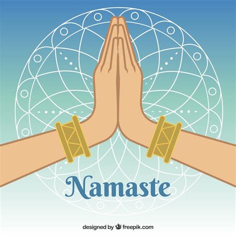 Free Vector | Hands with namaste gesture