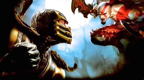 Mortal Kombat Scorpion Character Kratos God Of War Hd Wallpaper