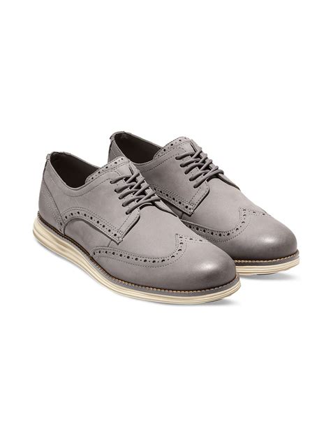 Buy Cole Haan Men Grey Original Grand Wingtip Oxford Shoes NNNOW