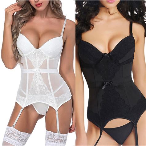 Sexy Women Bustier Corset Girdle Waist Bodydoll Lingerie Underwear