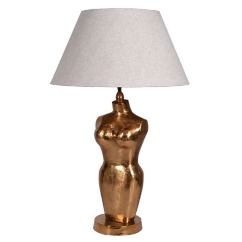 Naked Gold Table Lamp 80 Cm Gilded Lamp With Nude Female