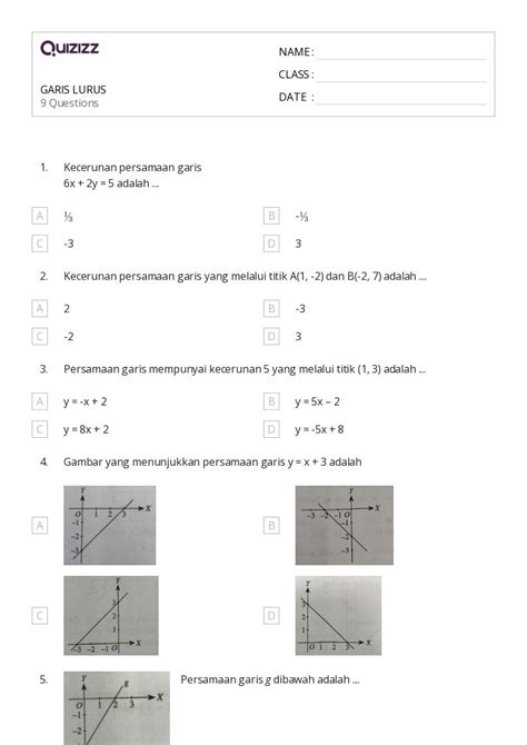 50 Lembar Kerja Garis Paralel Dan Tegak Lurus Untuk Kelas 5 Di Quizizz