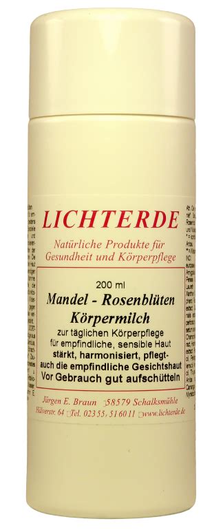 Mandel Rosenblüten Körpermilch LICHTERDE