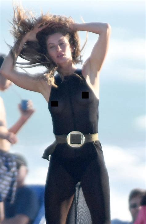 Gisele B Ndchen Exposes Nipples In See Through Dress After Tom Brady