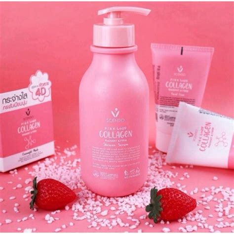 Jual Body WAsh Scentio Pink Collagen Radiant Firm Shower Serum