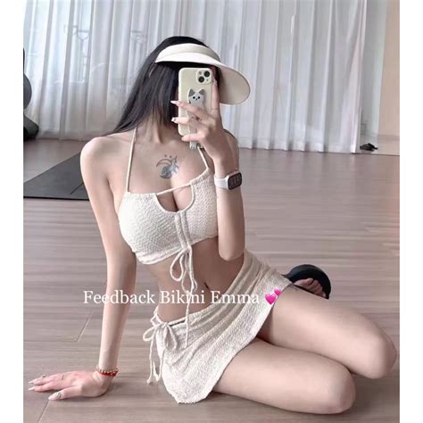 Bộ Đồ Bơi 3 Món Xốp Bikini EMMA QCCC Có Mút Đệm Shopee Việt Nam