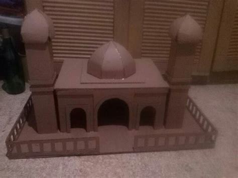 Miniature Mosque Of Cardboard Cardboard Furniture Cardboard Crafts