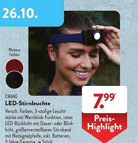 Crane Led stirnleuchte Angebot bei ALDI SÜD 1Prospekte de