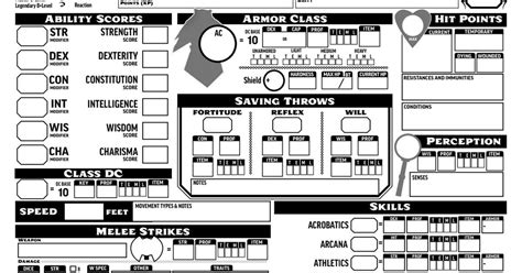 [Resources] Form-fillable 2E character sheet (printer friendly ...