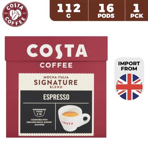 Buy Costa Coffee Espresso Pods 112 G 16 Capsules توصيل