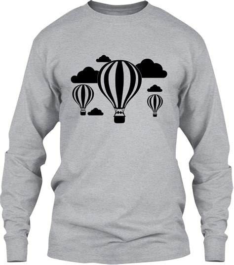 Hot Air Balloon Tshirt Love Hot Air Balloon T Shirt Design Long Sleeve Xlgrey Amazonca