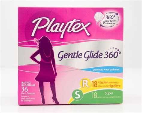 Playtex Gentle Glide Unscented Regular Super Plastic Tamons