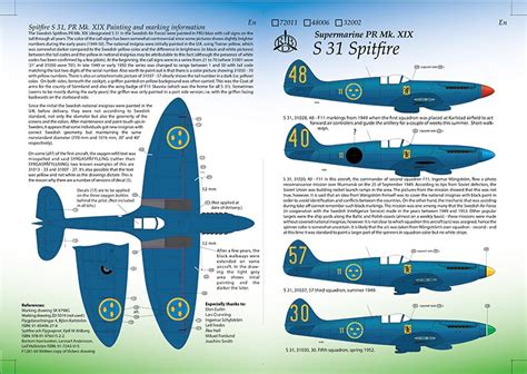 S Spitfire Pr Mk Xix Dekaler Flygplan Dekaler