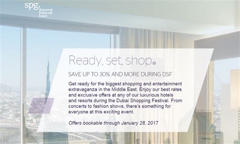 Starwood Preferred Guest SPG Dubai Shopping Festival Up To 30 Off