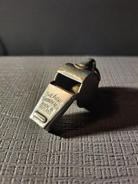 Vintage Acme Thunderer Whistle Made In England Nickel Plated Brass J