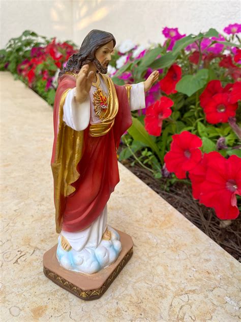 Statue of Jesus Sacred Heart High Quality Made of Polyresin - Etsy